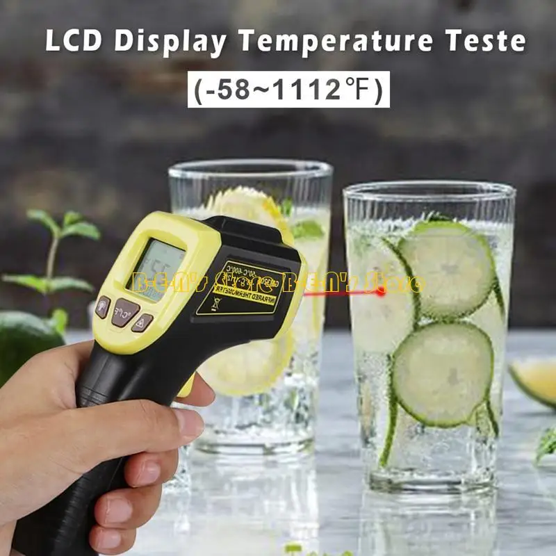 Y1AD Non-Contact Pyrometer 600℃ /1112℉ IR High Temperature with LCD Display GM320