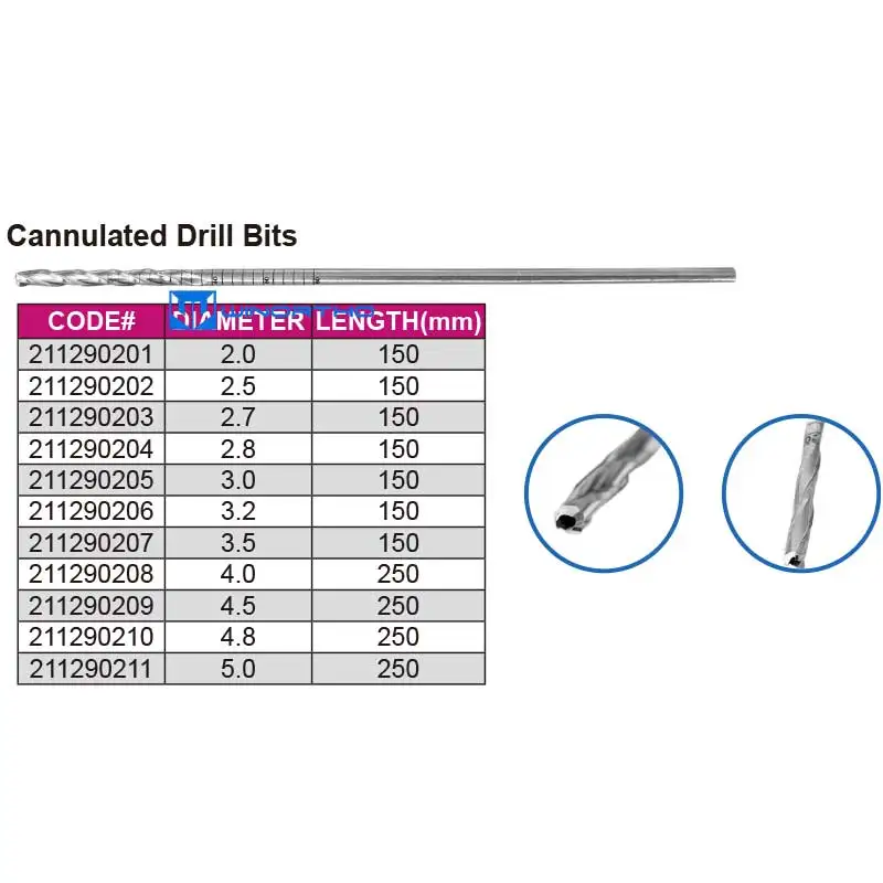 Cannulated Drills stainless steel drill bits Veterinary orthopedics Instruments tools  surgical Hollow animals vet bone screw AO