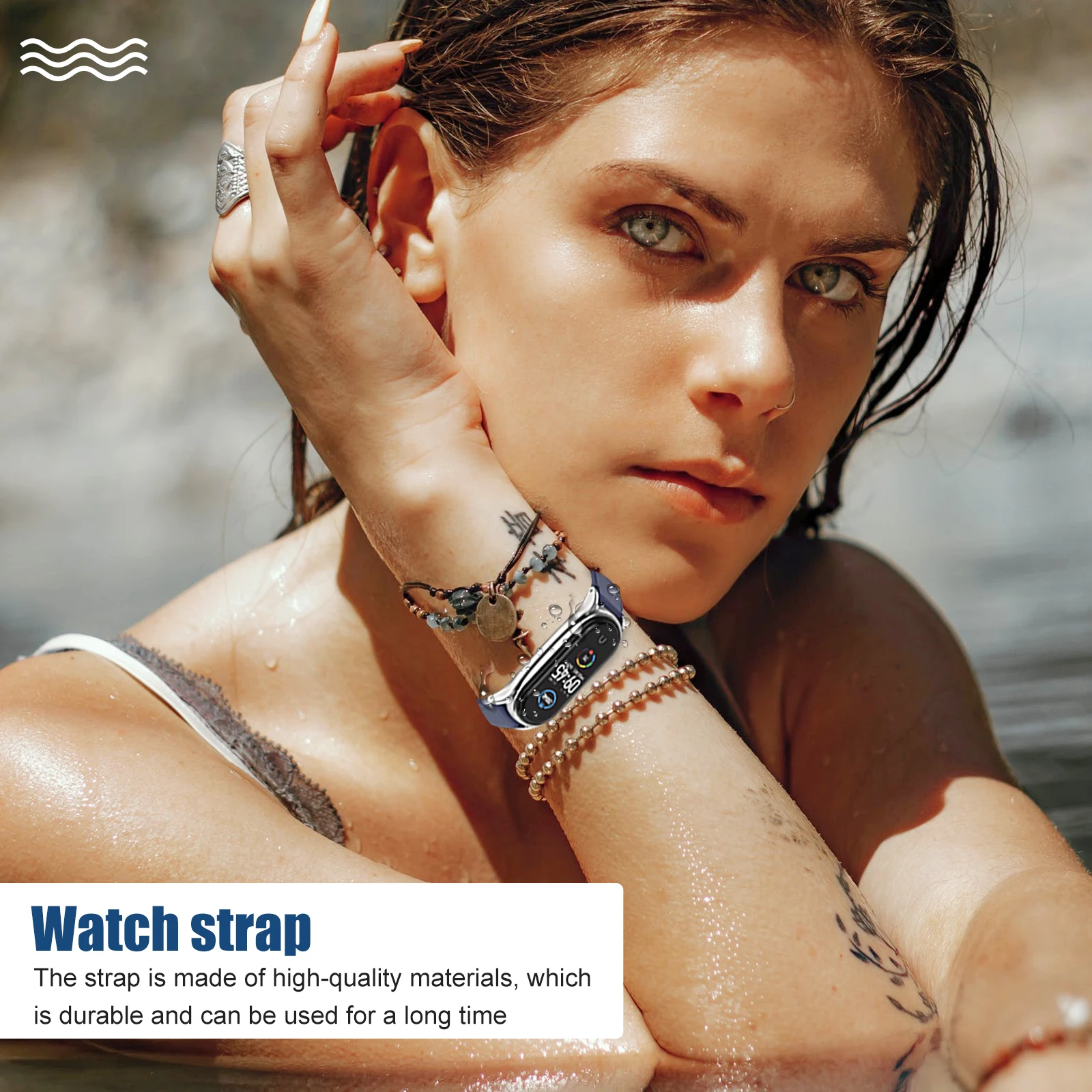 

TPU Watchb Watch Smart Watch Blue Watchb Replacement Color Adjustable Size Durable Wristb Strap Bracelet Gift