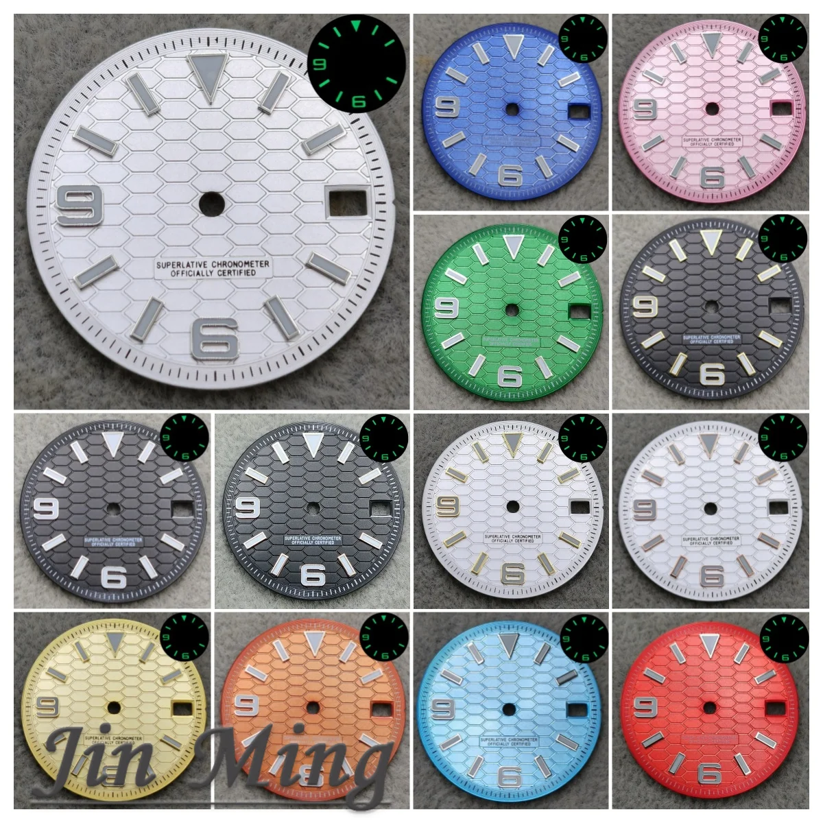 

Высококачественные часы с асептическим циферблатом 28,5 мм и окошком даты, светящимися стрелками, серебро, золото, черный, зеленый цвет, NH35/NH36/4R/7S, автоматические