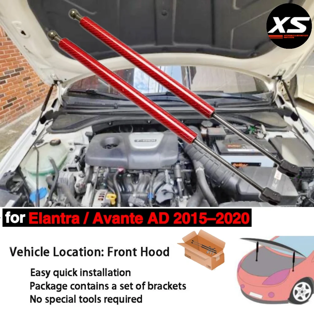 Hood Struts For Hyundai Elantra AD 2015-2020 Hyundai Avante AD 6th Front Bonnet Modify Gas Spring Lift Support Shock Damper Prop