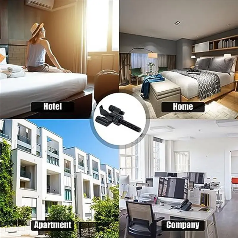 ABJI-2Pcs Hotel Door Locks Zinc Alloy Security Door Lock For Travelers, Sturdy Safety For Hotel Room Door view 4