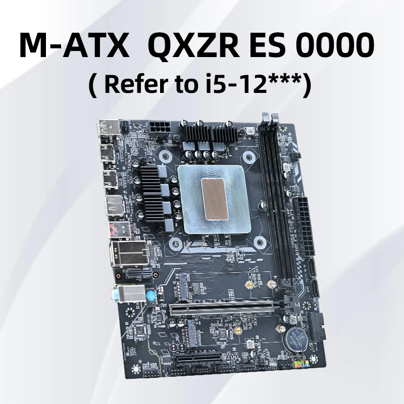 Imagem -01 - Atx-diy Desktops Motherboard Conjunto com Onboard 12th Kit Interposer Core Cpu Qxzr es 0000 I512 8c12t Escritório do Computador