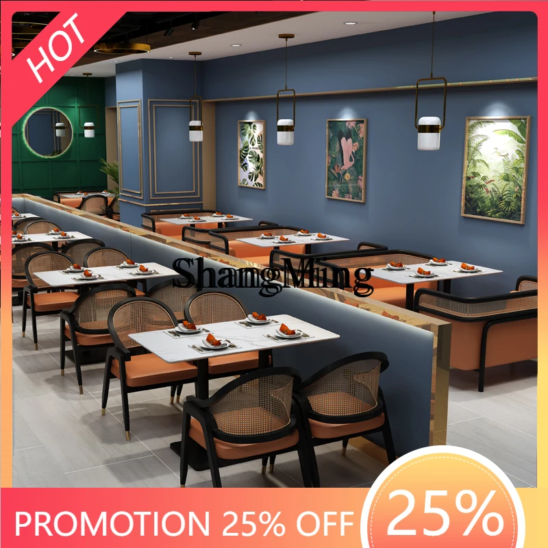 

CL dessert shop cafe solid wood music clear bar dining burger shop table chair combination commercial furniture