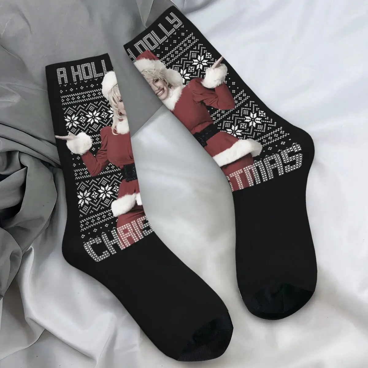 

Мужские носки Долли Партон, рождественский свитер, чулки, весенние качественные носки для отдыха, дизайнерские велосипедные противоскользящие носки