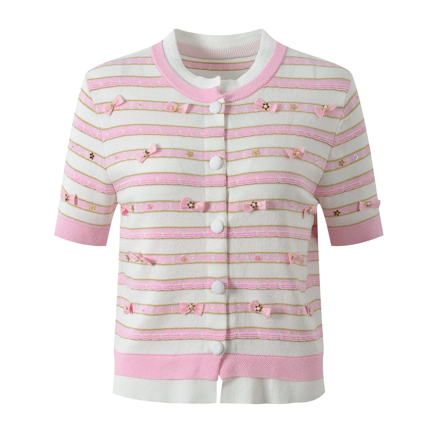 الحلو الحرة عقدة زهرة الديكور لينة الحد من العمر ort Sve محبوك سترة مفتوحة للنساء صيف 2025