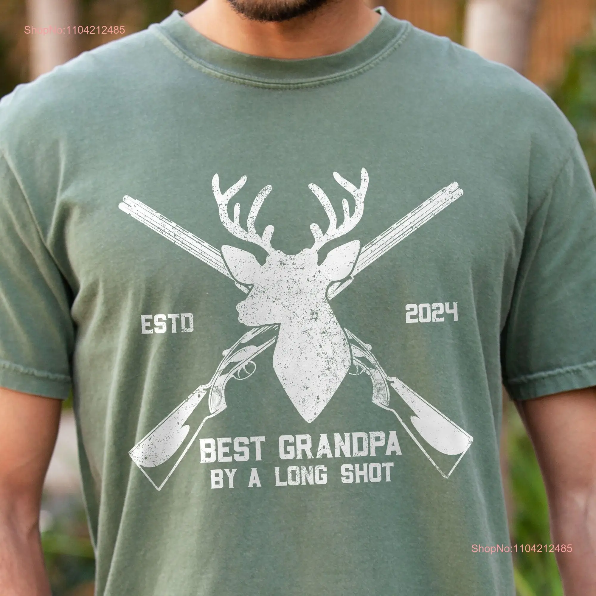 Comfort Colors Grandpa T Shirt Fathers Day gift Best by a long shot Deer Hunting Duck from granddaughter