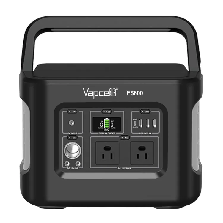 

New Launch Vapcell ES600 21.6V 28800mAh (622Wh) Solar Rechargeable Station For Outdoor Emergency Power Supply