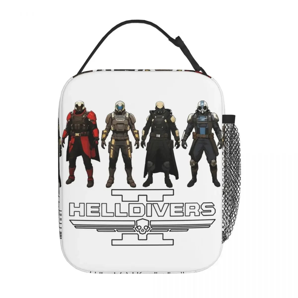 2024New Games Helldivers 2 Thermal Insulated Lunch Bags for Work Funny Portable Bento Box Men Women Thermal Cooler Lunch Box