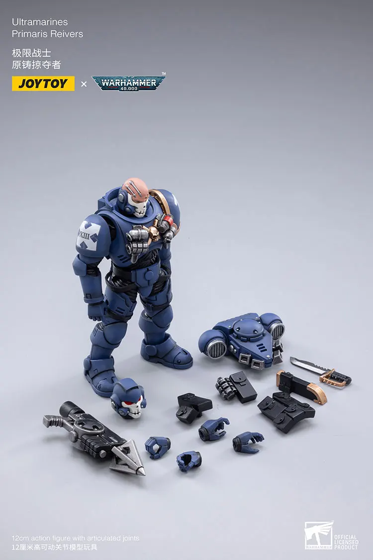 Joytoy Warhammer 1/18 figurki Ultramarines Primaris Reivers Reaver 3 zabawkowy model chłopiec prezenty 3,75 cala