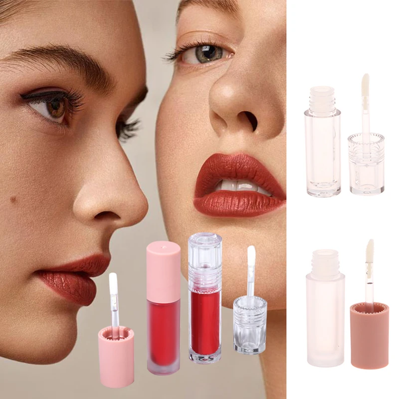 3ml Bottled Round Transparent Empty Lipstick Tube DIY Lip Glaze Lip Gloss Container Frosting Lip Balm Tube Sample Container