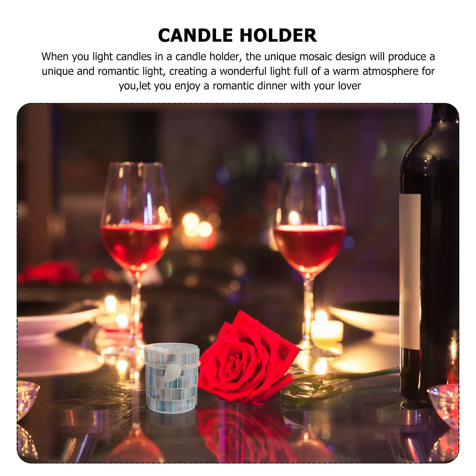 

1 шт. Стеклянный подсвечник-чаша с мозаичным узором для суккулентов, цветочных композиций, ароматерапии, свадебного декора