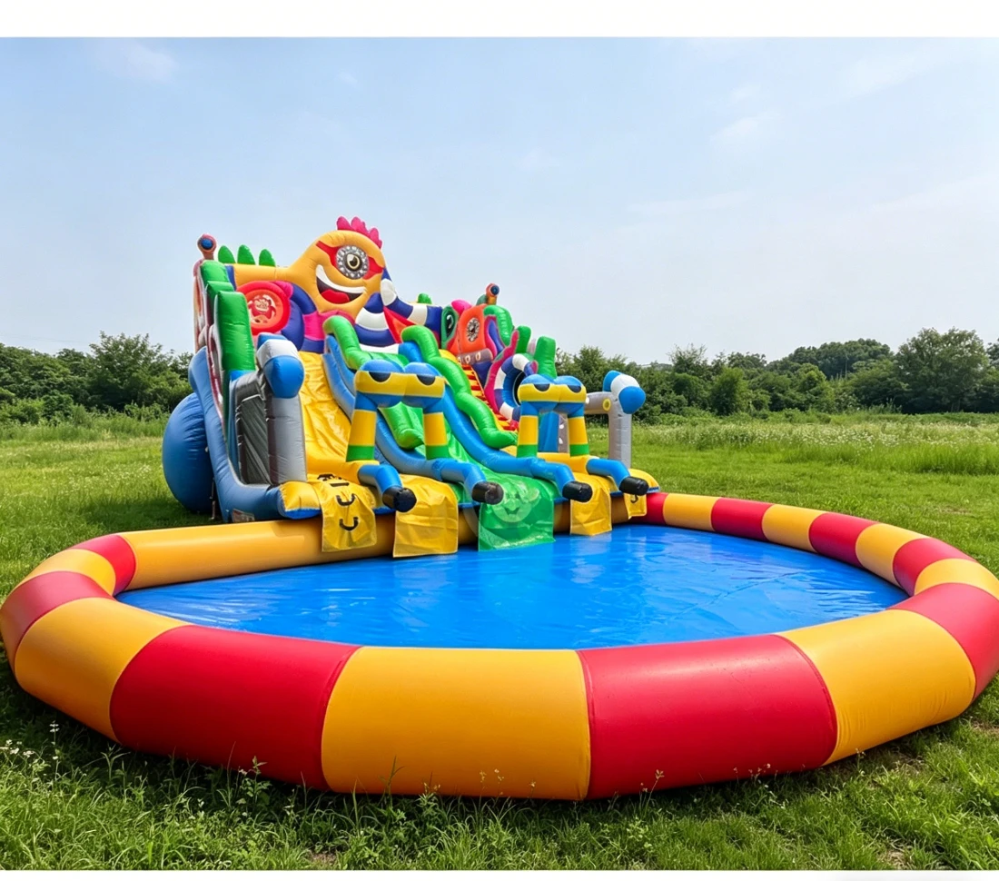 Inflatable Yacht Slide Inflatable Water Slide Combo Inflatable Pool Water Slide