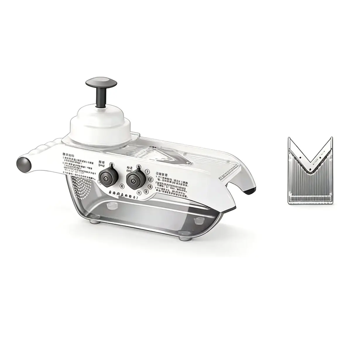 M10K Lemon Slicer Adjustable Vegetable Food Cutter Slicing Machine Julienned with Basket Multifunctional Manual Fruit Kitchen