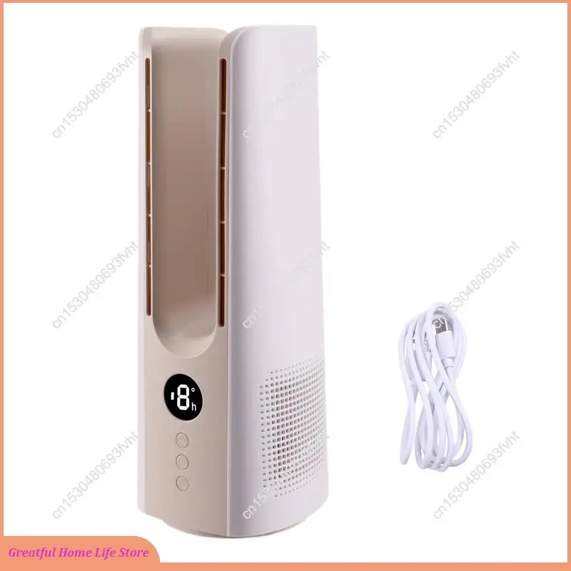 AT59 Portable Bladeless Fan Portable Mini Cooler For Camping 9-Speed Silent Ventilator