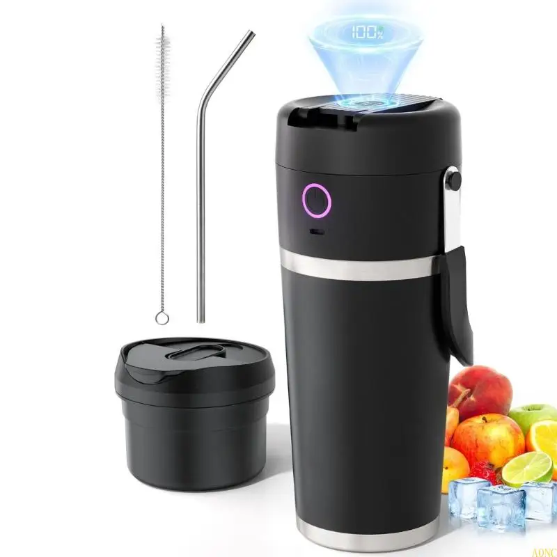 A0NC Wireless Mixer Cup 6000mah خلاط قابل لإعادة الشحن لصانع عصير الصالة الرياضية المحمولة