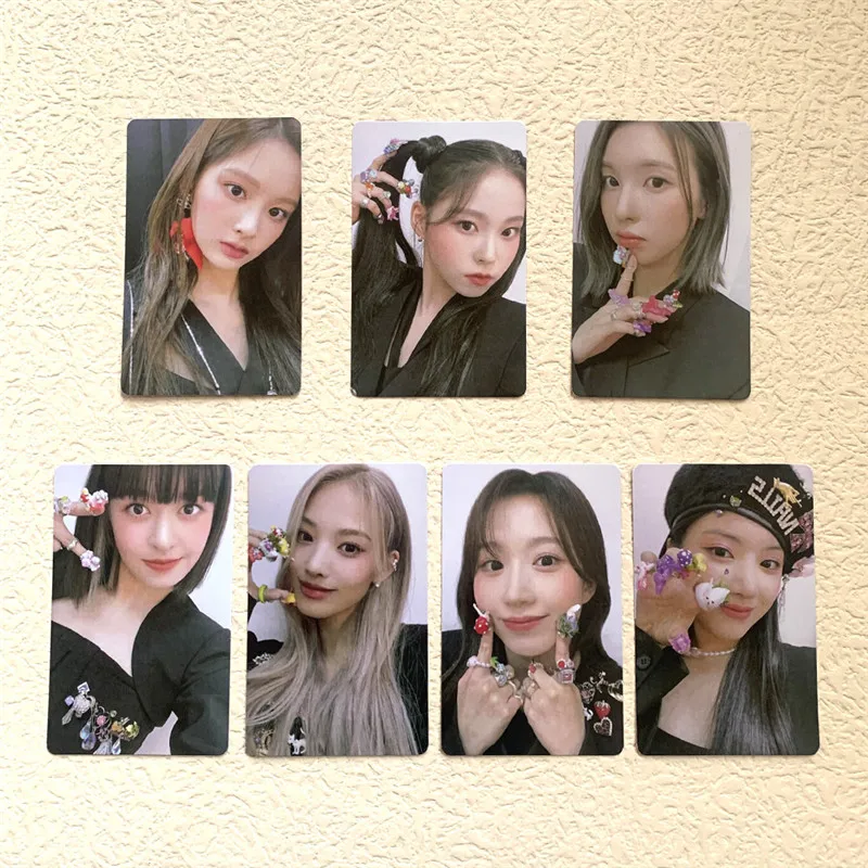 7pcs/set KPOP NMIXX Photocard Postcard Single Side LILY HAEWON ULLYOON JINNI Fans Collection