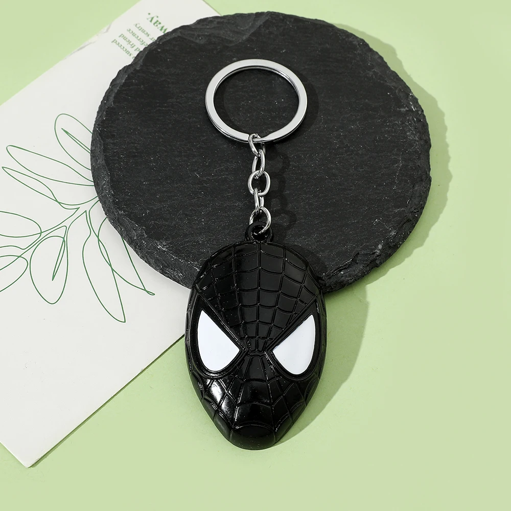 Avengers Spiderman Schlüsselanhänger Modischer Charm Superhelden-Spiderman-Masken-Anhänger Auto-Schlüsselring Accessoire Trendiges Geschenk für Männer – Detail 2