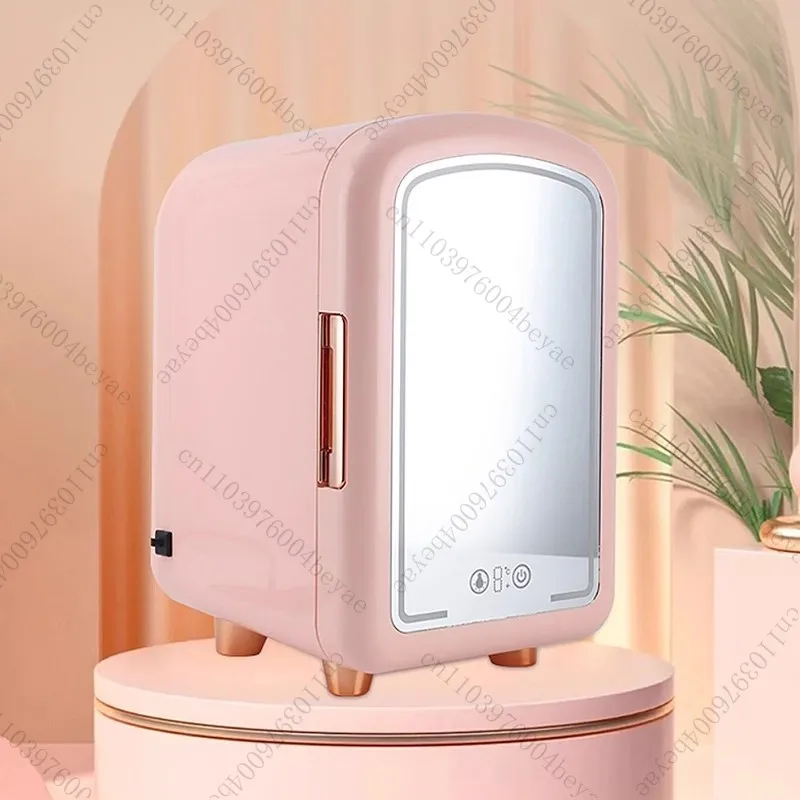 

Refrigerator with LED Cosmetic Mirror, Small Storage, Refrigeration, Constant Temperature Storage Box