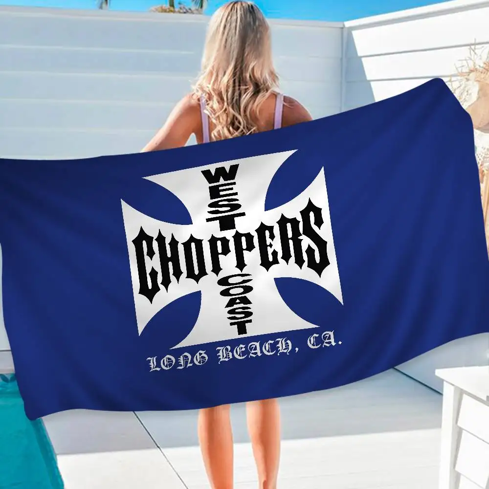 West C-Coast C-Choppers Big Microfiber Beach Towels Quick Dry Towel Sand Beach Towels Pool Towel for Travel Swim Pool Yoga