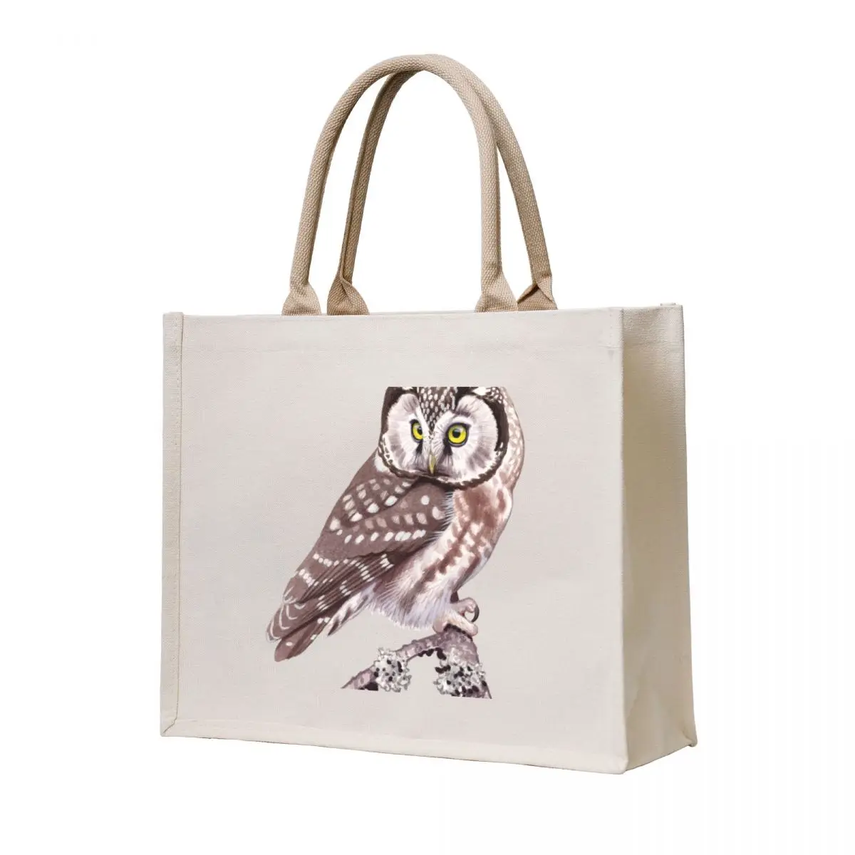 

Tengmalm's Owl Tote Bag tote bags cloth bags shopping bags foldable bag for beach cute tote bag