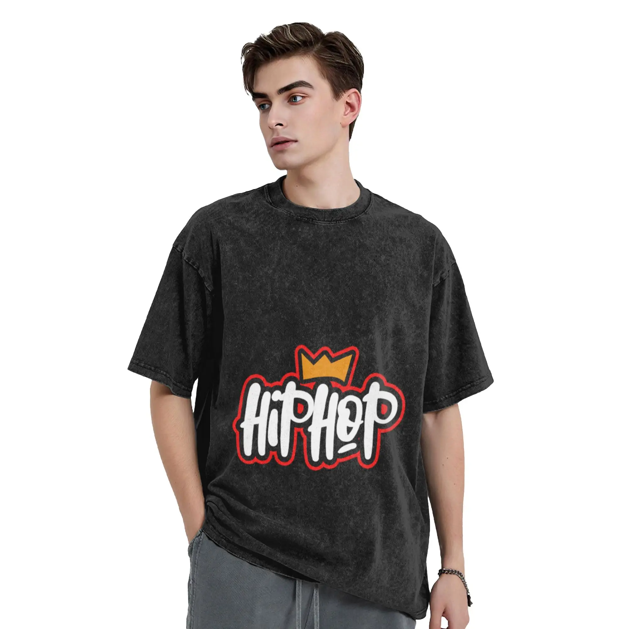 Hip Hop Music  Perfect Gift hip hop Unique Trendy A Washed T Shirt Men's Women's Oversized Cotton Tees Tops