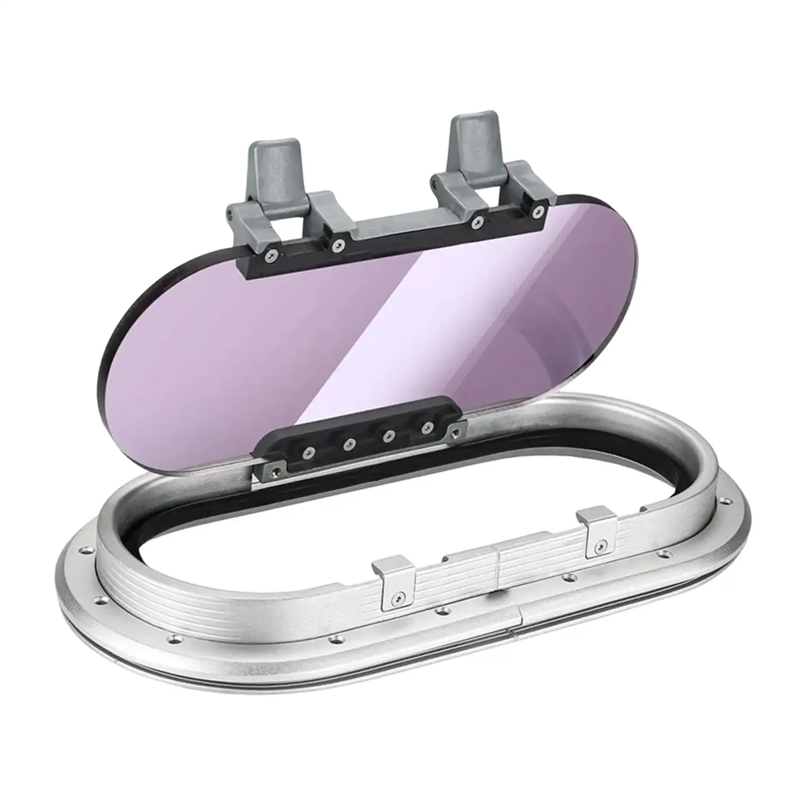 Elliptical Boat Window, Waterproof Aluminum, RV Roof Window Accessory,