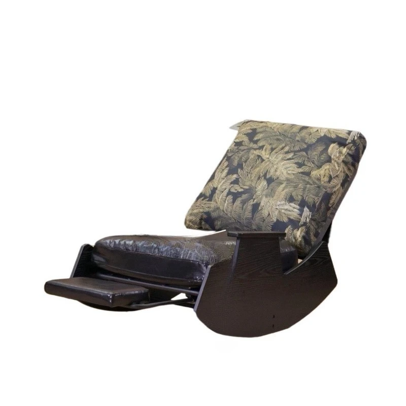 

Retro rocking home solid wood leisure recliner balcony lazy sofa single living