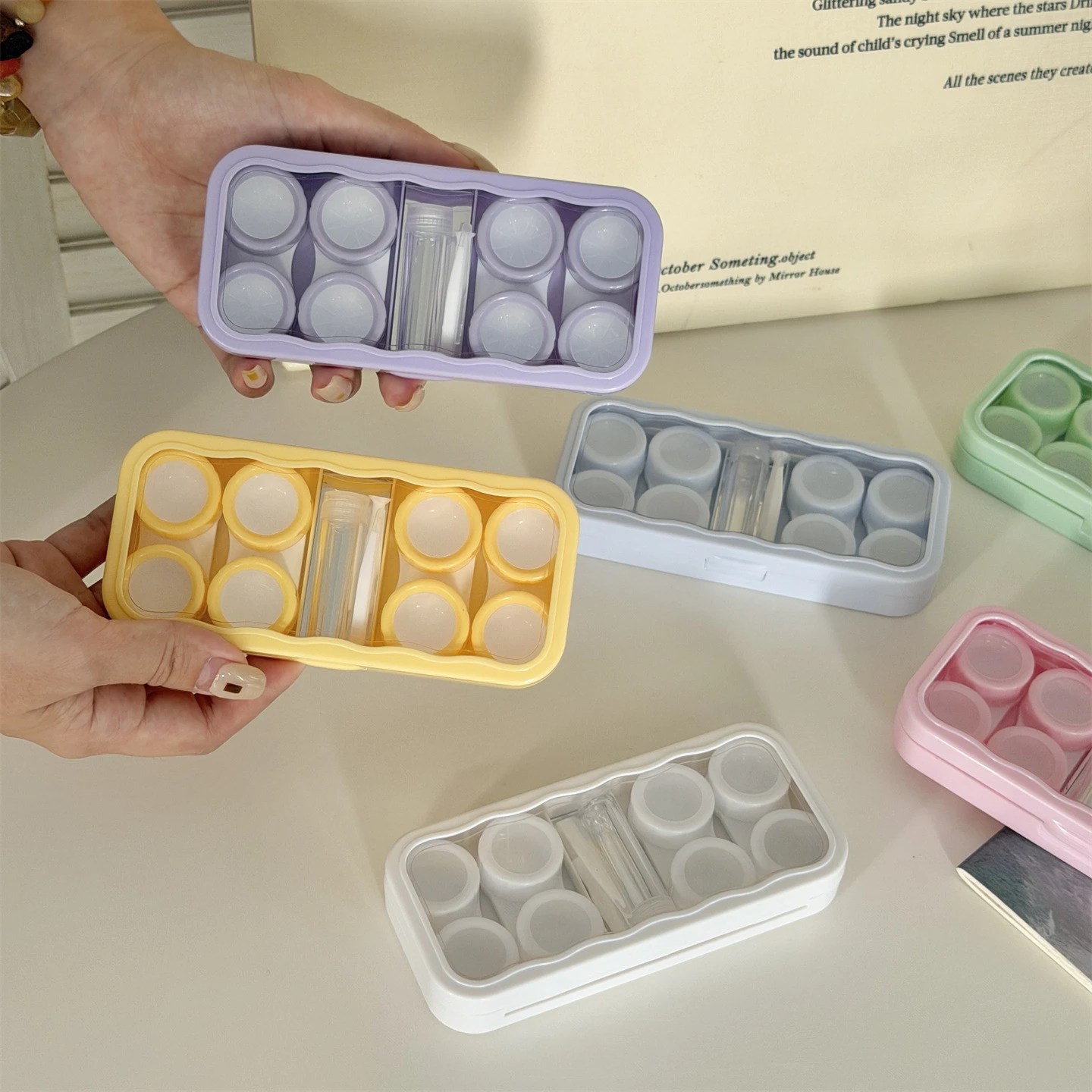 With Mirror Like Fish Simple Contact Lens Box Significant Other Care Box Contact Lens Box Four Packs