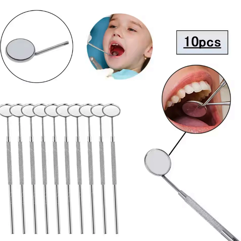 

Набор стоматологических зеркал для рта с отражателями и 10 ручками для стоматологического оборудования и ухода за полостью рта