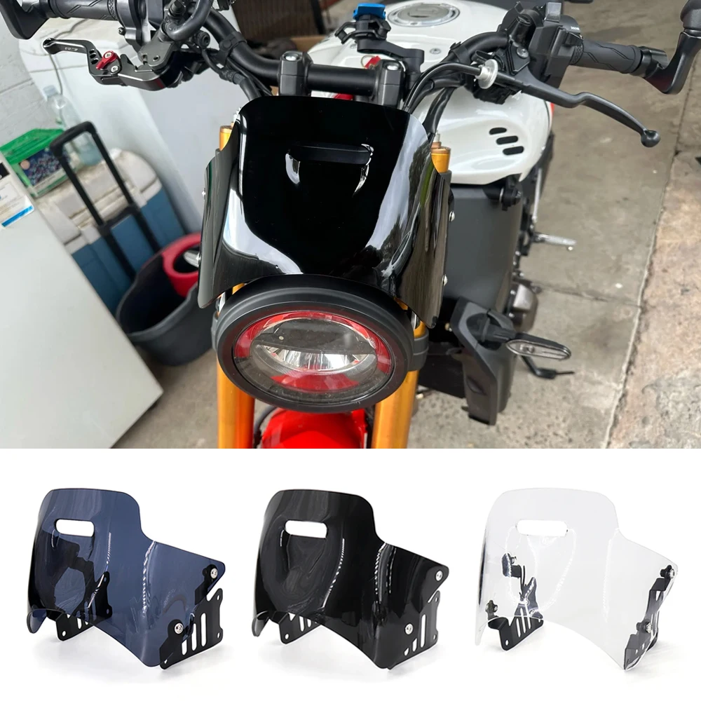 

New XSR900 Windshield Windscreen For Yamaha XSR 900 2022 2023 2024 Motorcycle Accessories Wind Deflector Flyscreen with Bracket