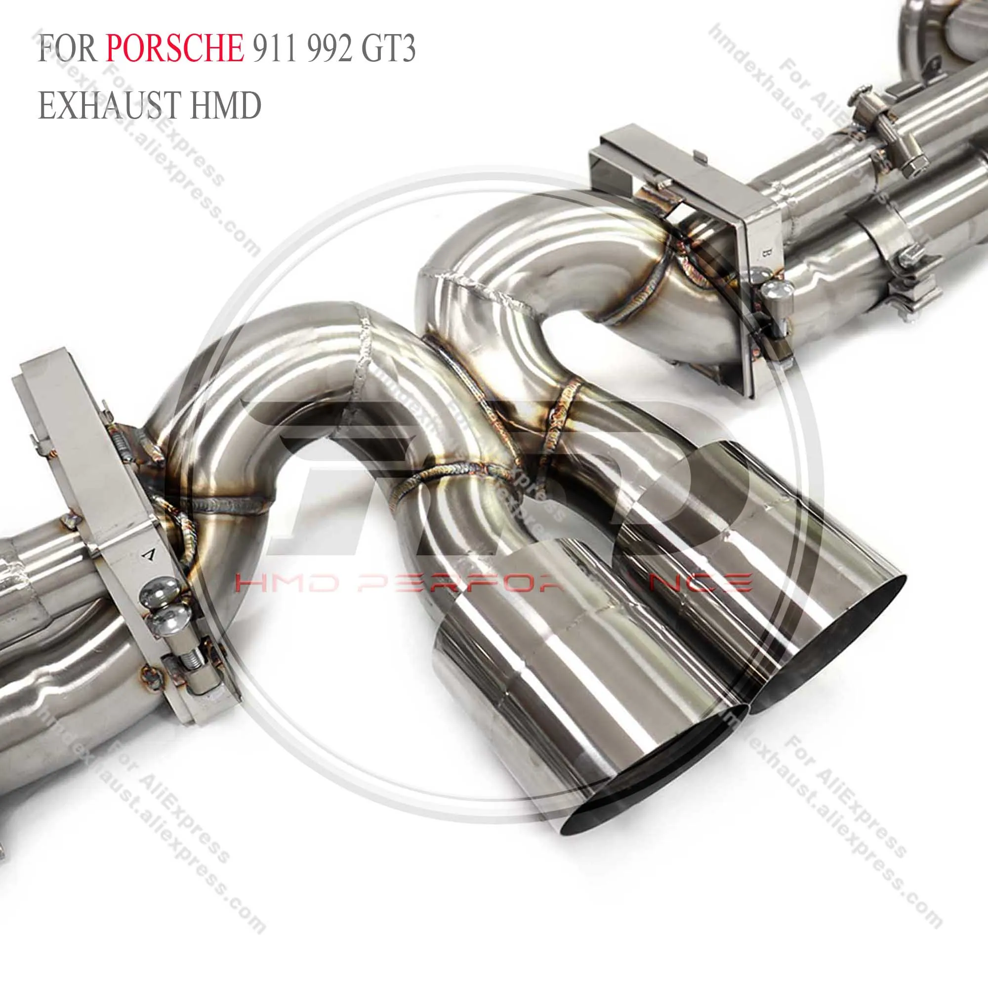 HMD Exhaust System Stainless Steel Performance catback for Porsche 911 992 GT3 with valve