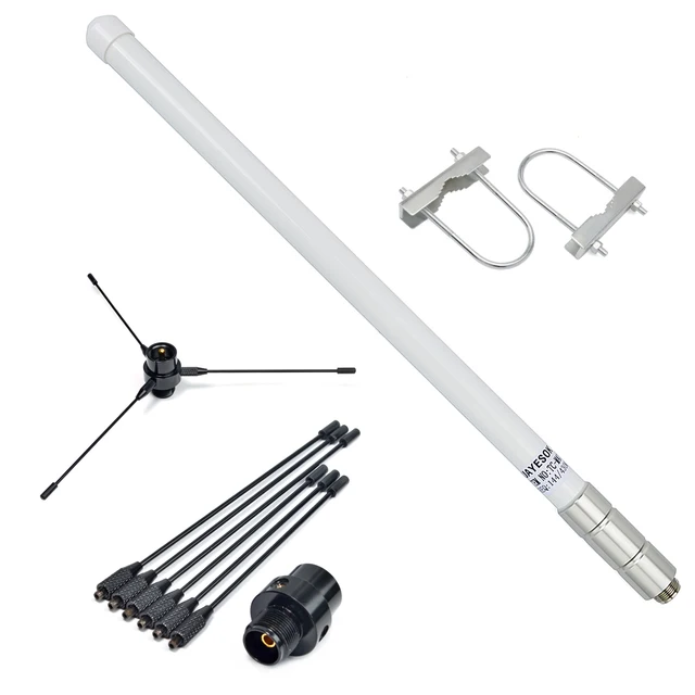 Dwuzakresowa antena VHF UHF z włókna szklanego 144/430 MHz SO239 Antena podstawowa radia mobilnego do urządzeń Ham Radio Repeater Mobile Transceiver