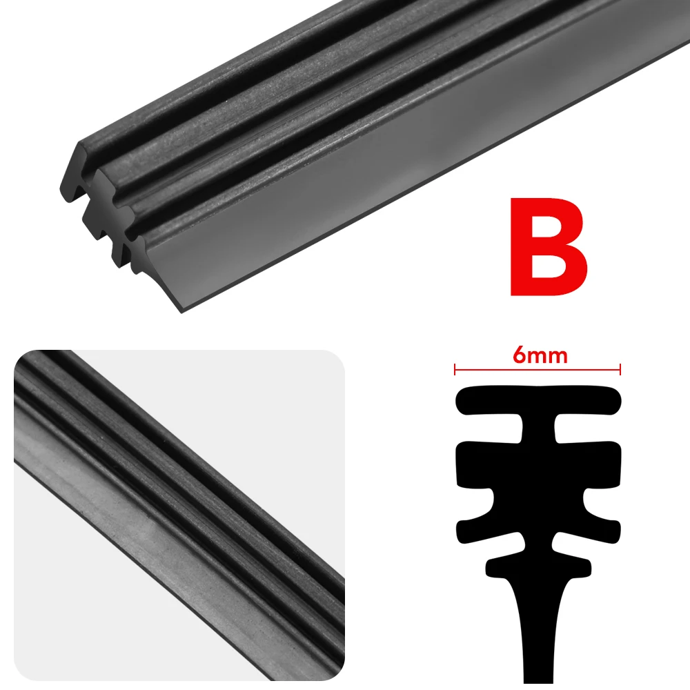 Car Wiper Rubber Strips Refill Wiper Blade Replacement Parts All Types Seasons Windshield Wiper Blades Blade Soft Car Accessorie