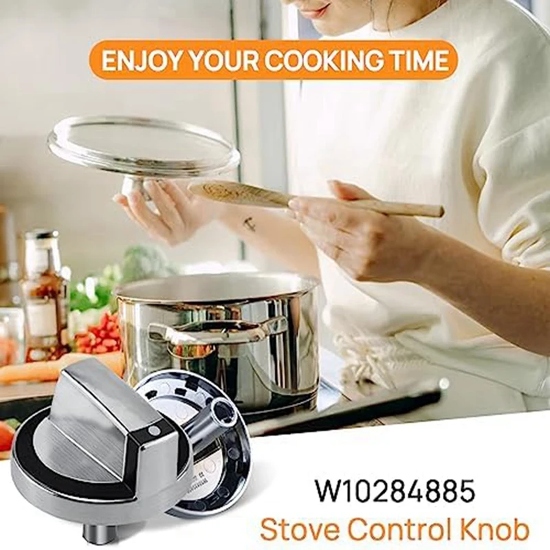 การเปลี่ยนลูกบิดเตา W10284885เหมาะสำหรับช่วงก๊าซน้ำวน/เตา/เตาอบแทนที่ PS11752001 WPW10284885 AP6018699