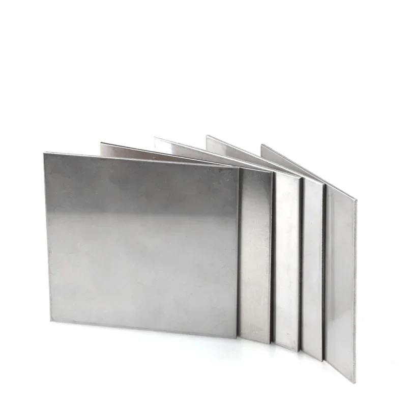 Square Sheet Plate A2 304 Stainless Steel Thickness 0.8/1/1.5/2/3/4mm Flat Brushed Metal Polished Plate 100x100 150x150 200x200