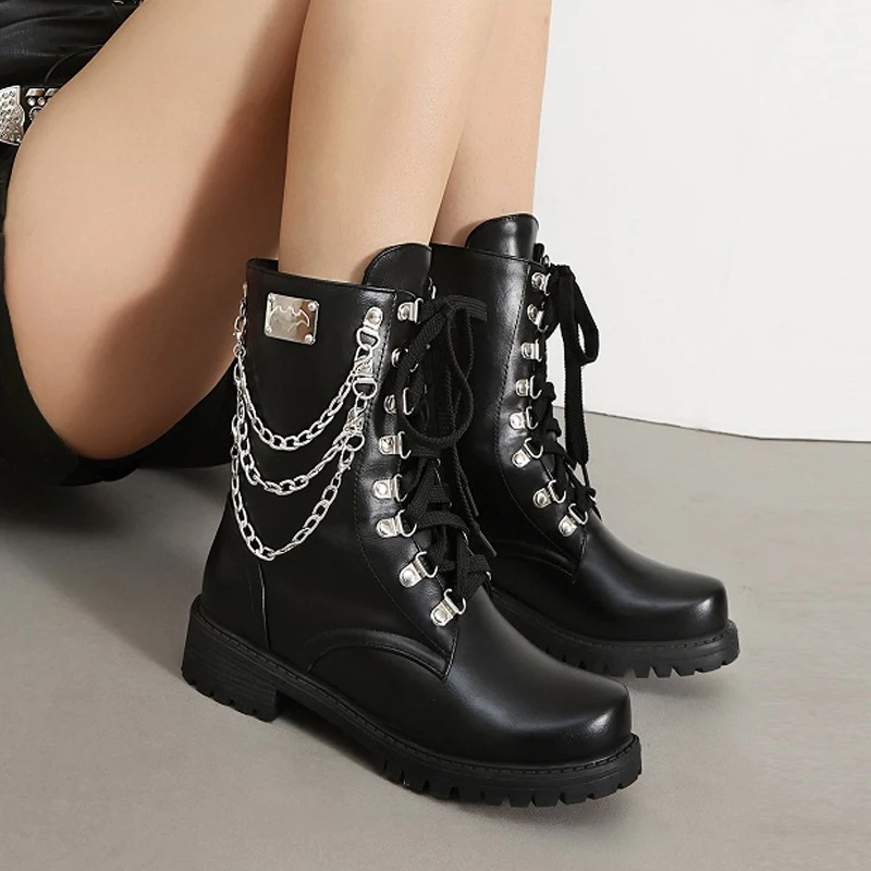 2025 New Sweet Lolita Girls' Boots For Autumn/winter Student Short Boots British Fashion Short Boots Flat Women's Shoes