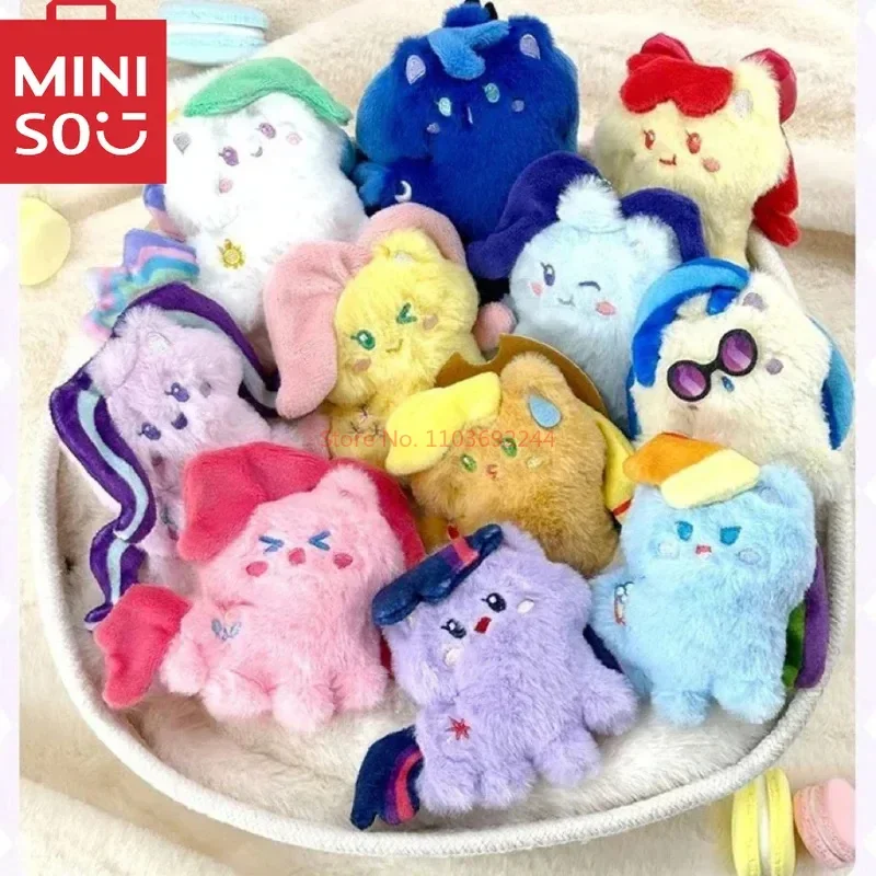 Miniso Blind Bag My Little Pony Plush Cute Pony Series Genuine Pendant Doll School Bag Decoration Childrens Toy Animation Kawaii