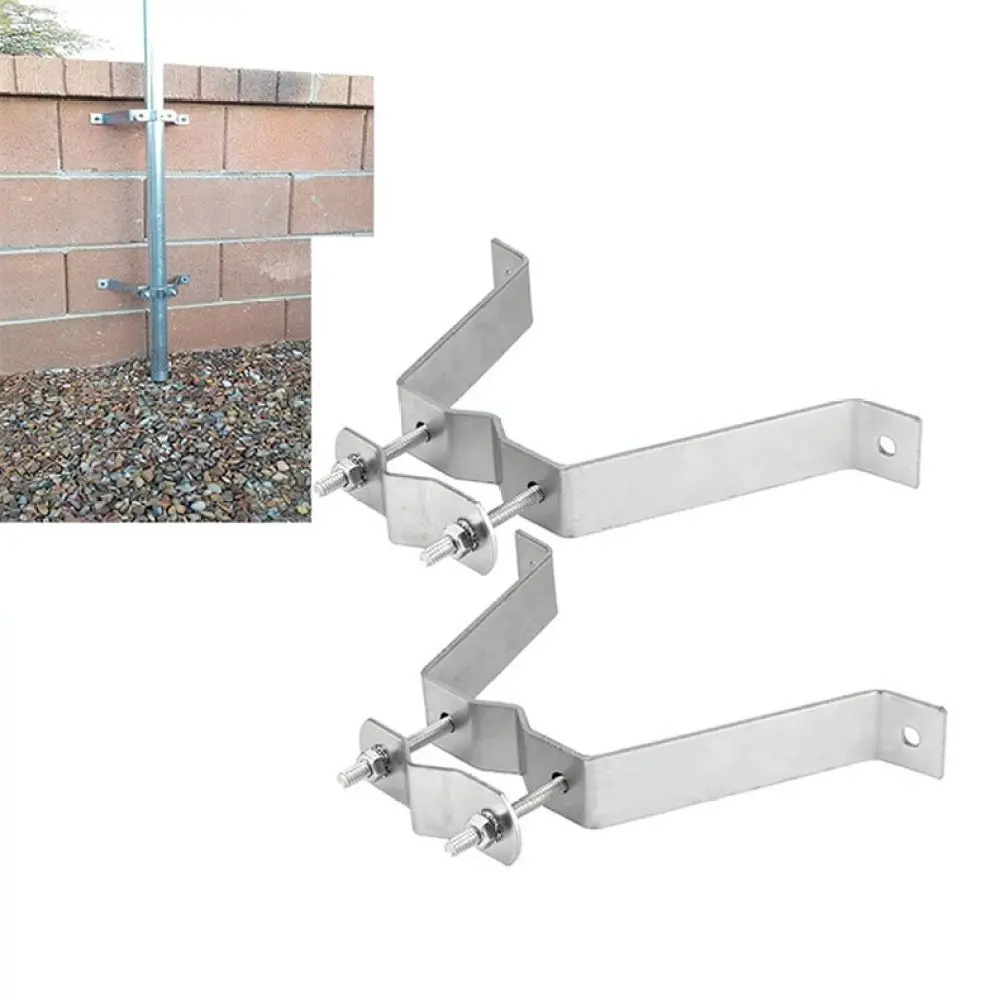 Universal Tv Antenna Mast Support Bracket Heavy Duty Wall Mount Holder Outdoor Pole Fixer Carbon Steel Signal Stand