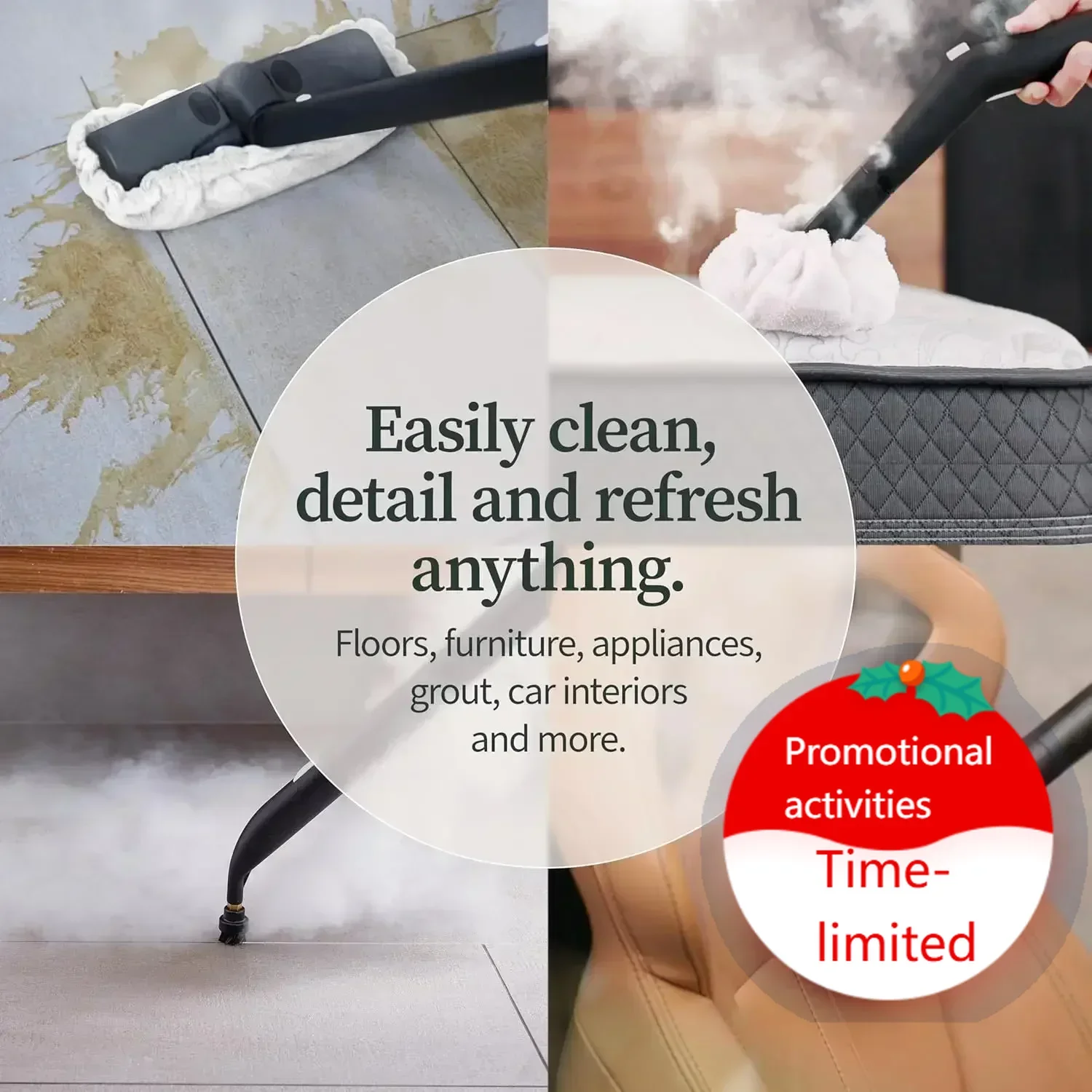 

Хит продаж: Пароочиститель Neat с комплектом из 40 насадок. Мощная, безхимическая очистка для полов, автомобилей, плитки, швов и многого другого.