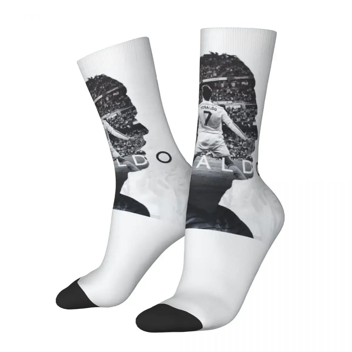 Autumn Winter Hip-hop Men's Women's Cr7 Be Strong Socks Breathable Crew Socks