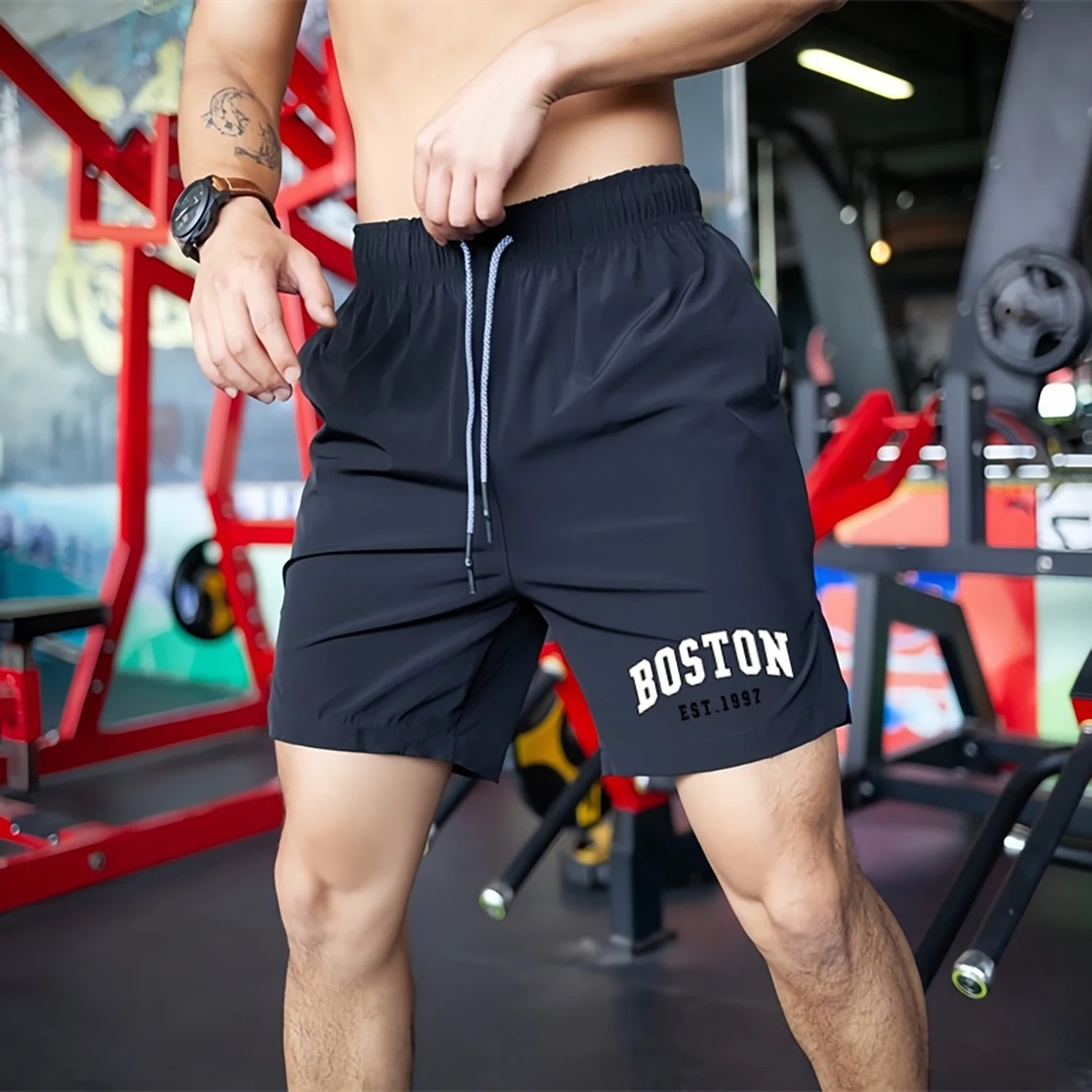 

Men's Lightweight Summer Shorts Quick-Dry Workout Pants for Fitness and Sports, Plus Size, Loose Fit, for Running