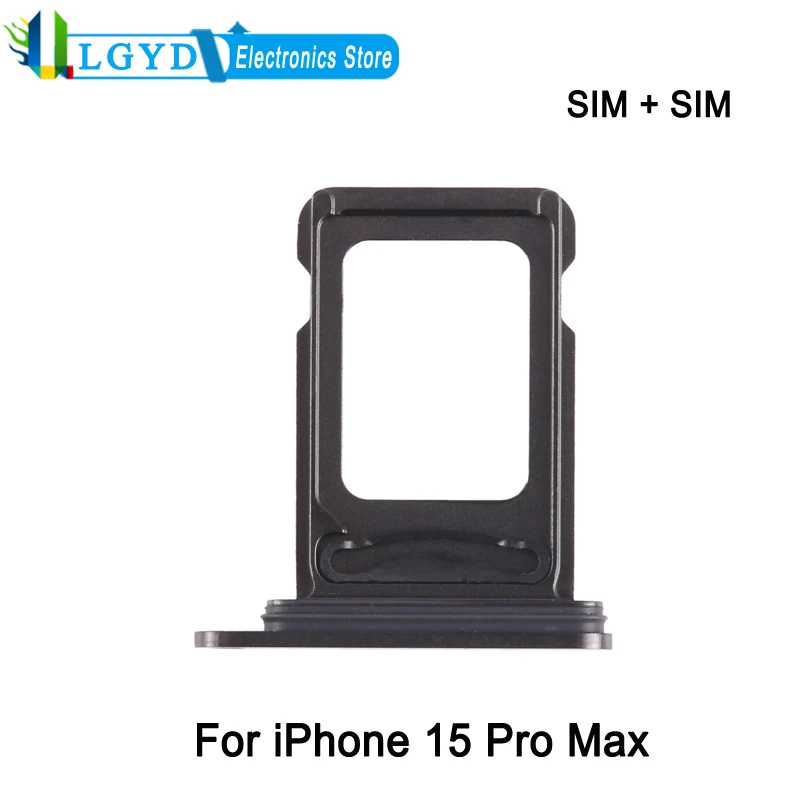 

SIM + SIM Card Tray For iPhone 15 Pro Max Phone Dual Sim Card Tray Adapter Replacement Part