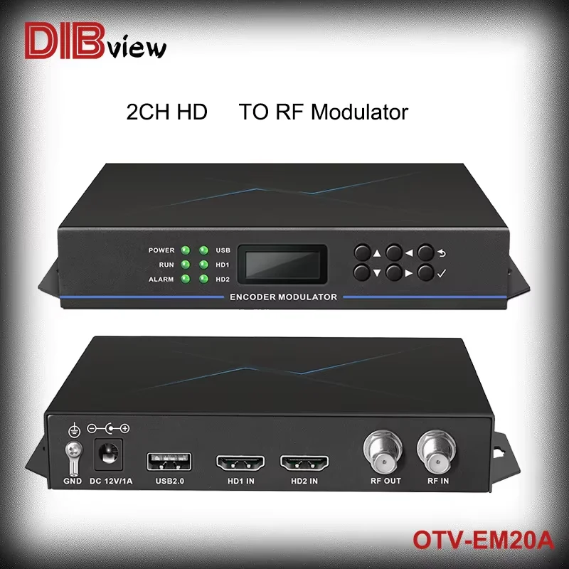 Portable H264 multi-channel HD encoding, multiplexing and modulation all-in-one Encoder DVBT DVBC ASTC RF Modulator