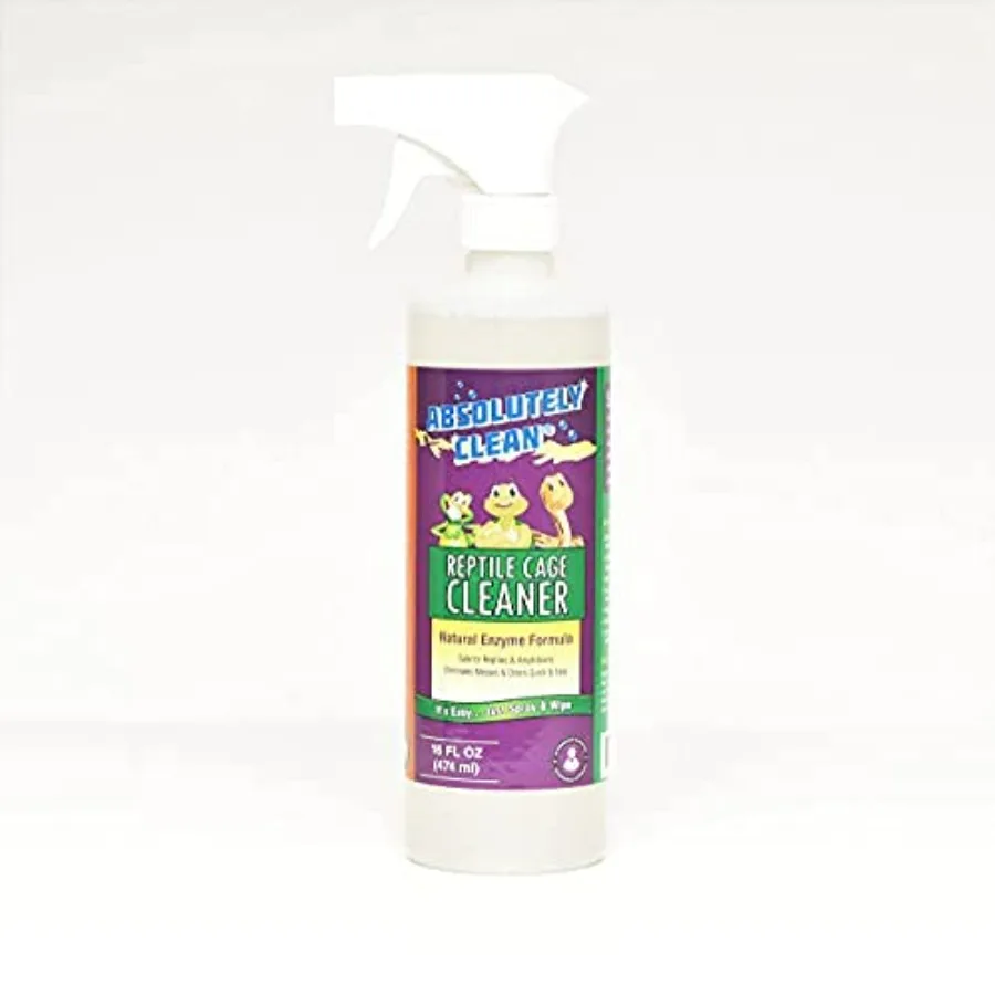 

Amazing Reptile and Amphibian Terrarium Cleaner and Odor Eliminator - Just Spray/Wipe - Safely and Easily Removes Reptile and A