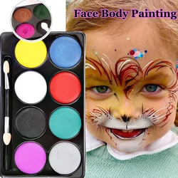 8 Colors Face Body Painting Oil Palette Non Toxic Safe Child Adult Flash Tattoo Painting Art Halloween Party Makeup Beauty Tool