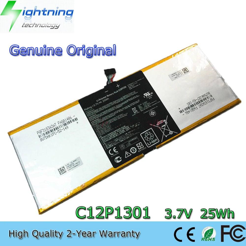 New Genuine Original C12P1301 3.7V 25Wh Laptop Battery for Asus MemoPad FHD 10 TF303 Zenpad Z300 ME302C 0B200-01580000