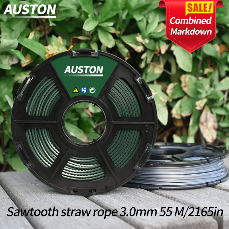 

3.0mmX55m Square Sawtooth Mowing Rope Lawn Mower Accessories Garden Tool Brush Cutter Accessories Grass Rope Parts Tools