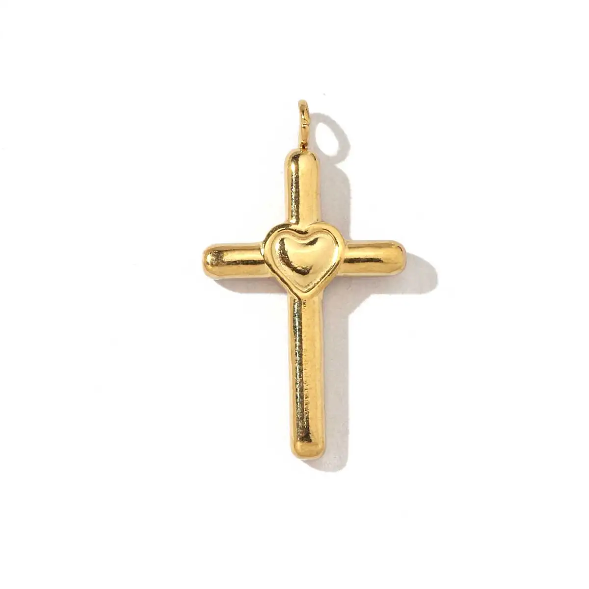 3pcs/Lot Religious Stainless Steel Enamel Eye Cross Hamsa Hand Charms Heart Triangle Stone Necklace DIY Small Pendant Wholesale