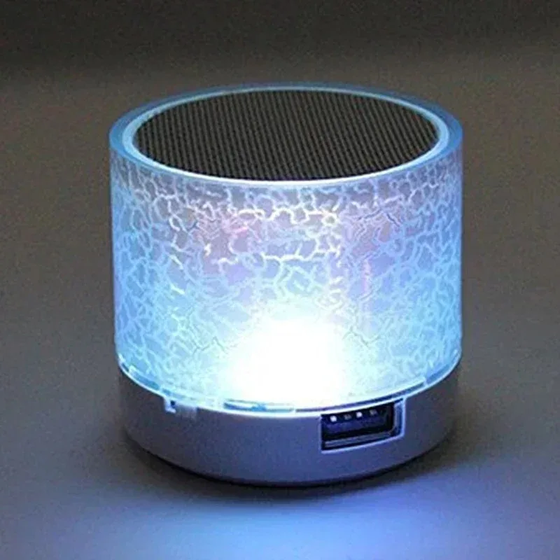 سمّاعات بلوتوث صغيرة مكبر الصوت اللاسلكي الكراك LED بطاقة SD USB مضخم الصوت المحمولة MP3 الموسيقى عمود الصوت للكمبيوتر المحمول
